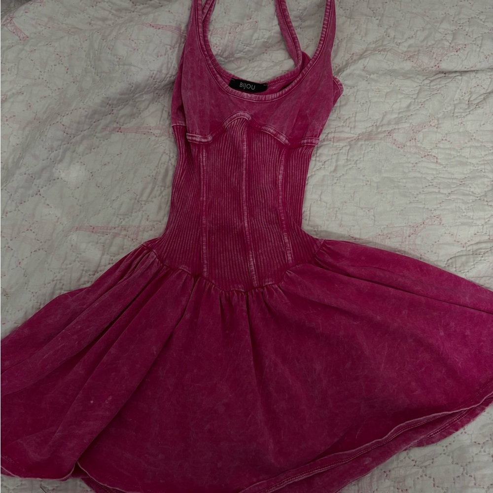 ALO Yoga Fuchsia Flare Dress